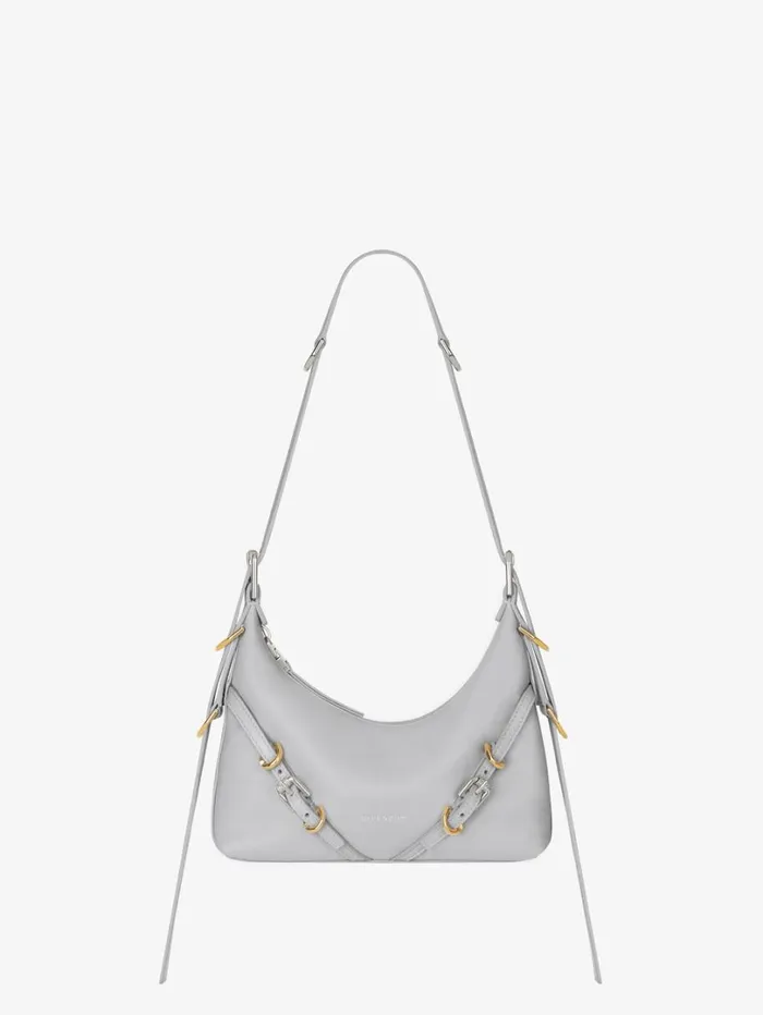 Givenchy Mini Voyou Bag In Leather Light Grey Women Crossbody Bags
