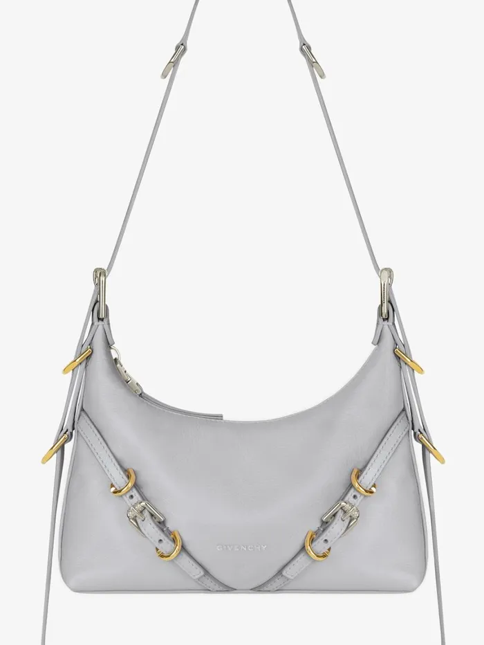 Givenchy Mini Voyou Bag In Leather Light Grey Women Crossbody Bags Givenchy Mini Voyou Bag In Leather Light Grey Women Crossbody Bags