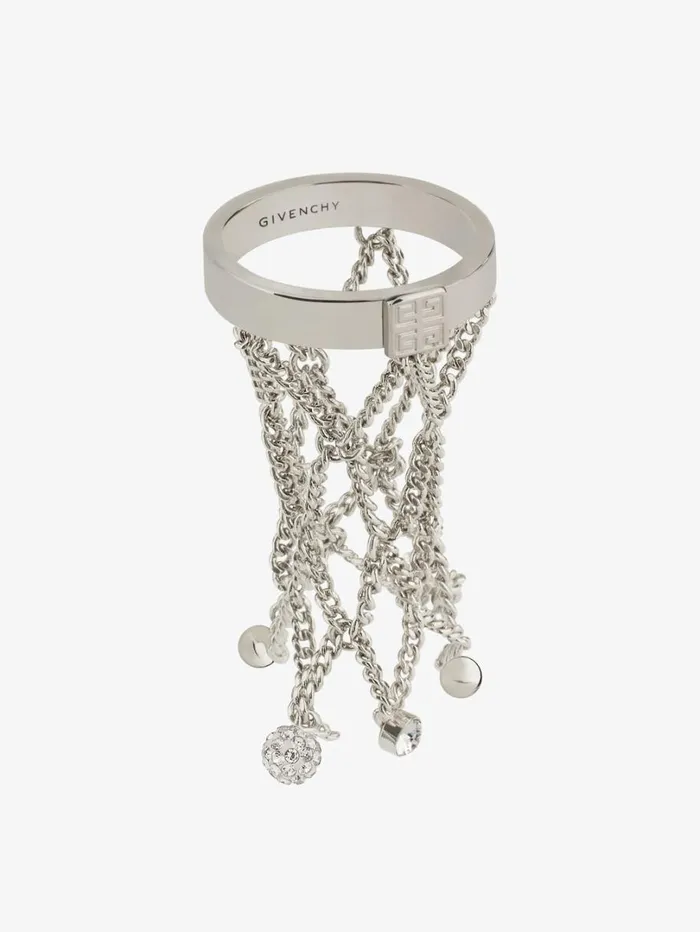 Givenchy Pearling Ring In Metal With Pearls And Crystals Whitesilvery Women Jewelry Givenchy Pearling Ring In Metal With Pearls And Crystals Whitesilvery Women Jewelry
