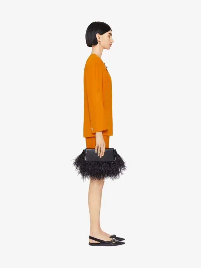 Givenchy Shirt In Linen And Silk With 4G Liquid Detail Dark Orange Women Tops and Shirts
