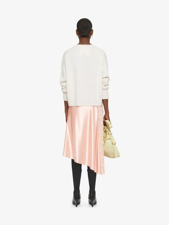 Givenchy Skirt In Satin And Lace Blush Pink Women Skirts