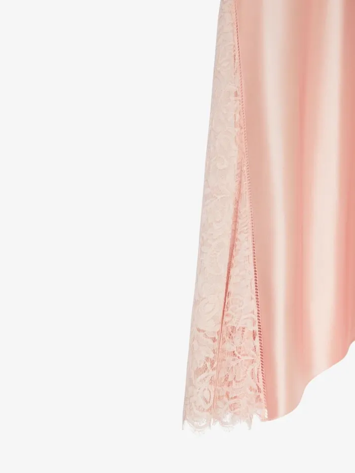 Givenchy Skirt In Satin And Lace Blush Pink Women Skirts