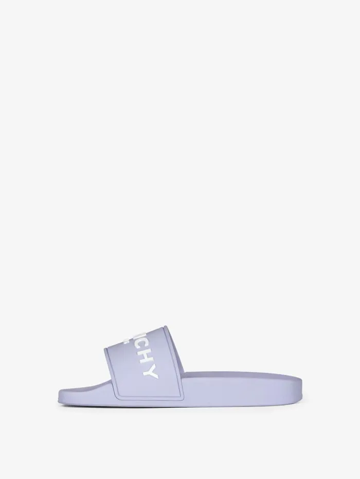 Givenchy Slide Flat Sandals In Rubber Lavender Women Slides and Sandals Givenchy Slide Flat Sandals In Rubber Lavender Women Slides and Sandals