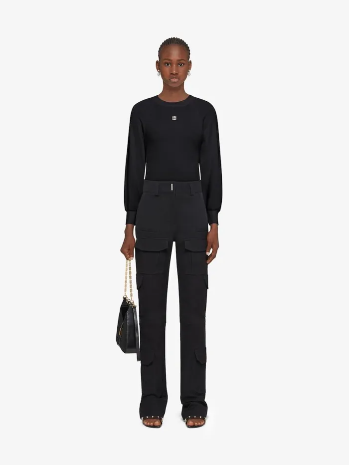 Givenchy Slim Fit Sweatshirt In Fleece Black Women Sweatshirts and Hoodies