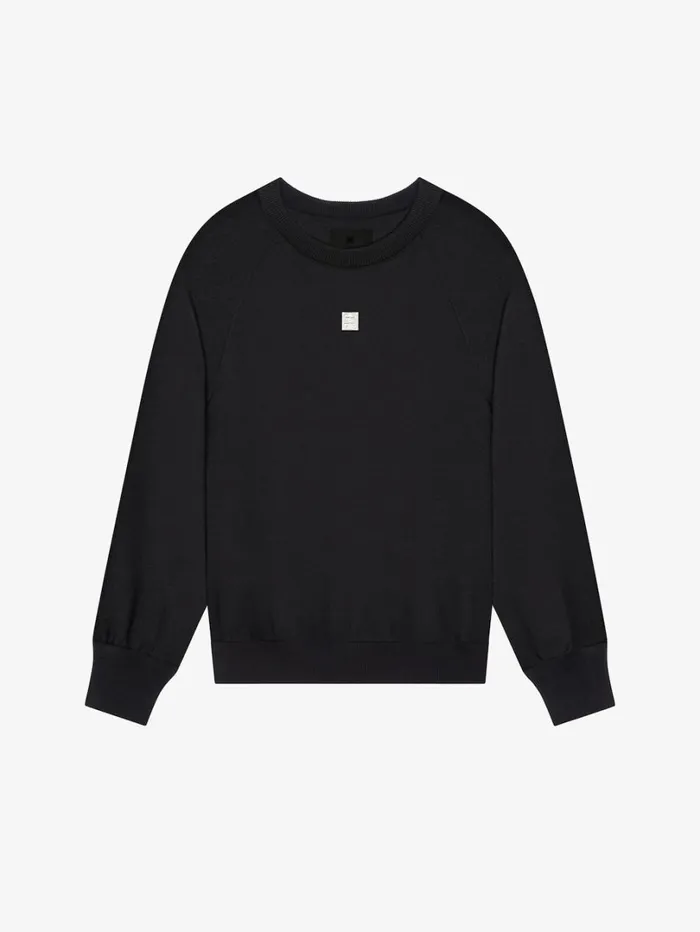 Givenchy Slim Fit Sweatshirt In Fleece Black Women Sweatshirts and Hoodies