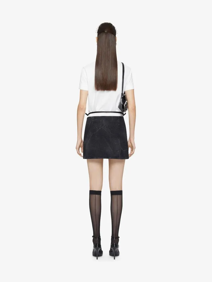 Givenchy Slim Fit Tshirt In Cotton With Crystals Whitesilvery Women TShirts