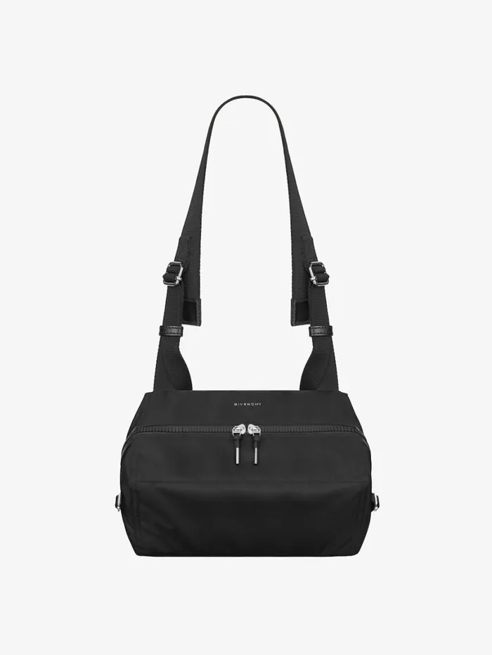Givenchy Small Pandora Bag In Nylon Black Men Crossbody Bags