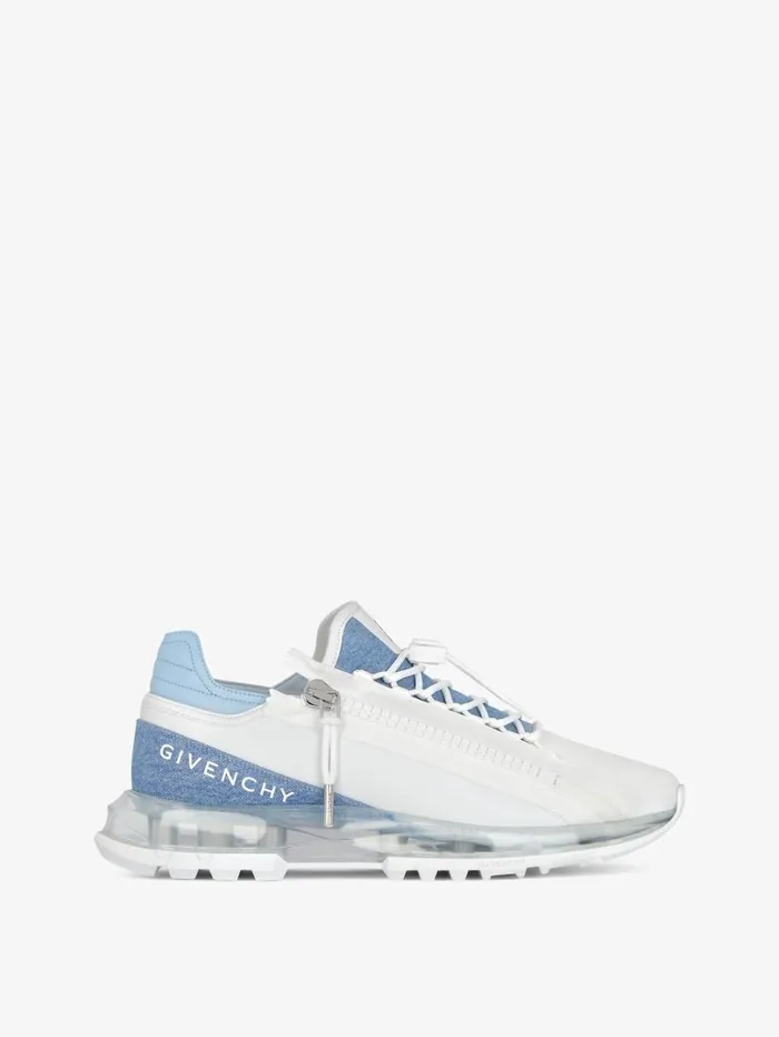 Givenchy Spectre Runner Sneakers In Synthetic Leather And Denim Denim Blue Men Sneakers Givenchy Spectre Runner Sneakers In Synthetic Leather And Denim Denim Blue Men Sneakers