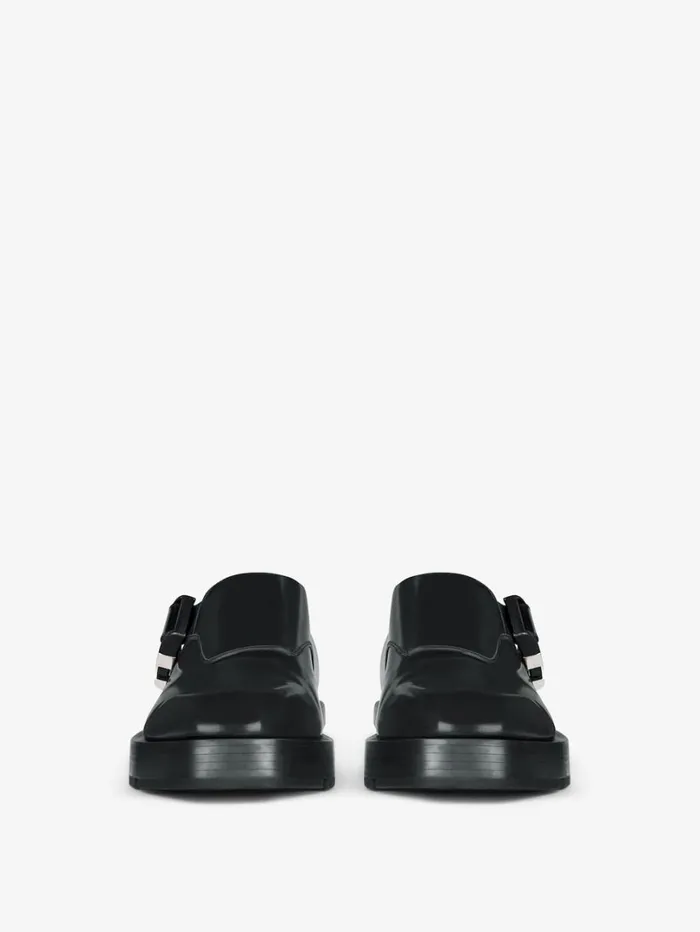 Givenchy Squared Derbies In Leather With 4G Buckle Black Men Boots and Loafers Givenchy Squared Derbies In Leather With 4G Buckle Black Men Boots and Loafers