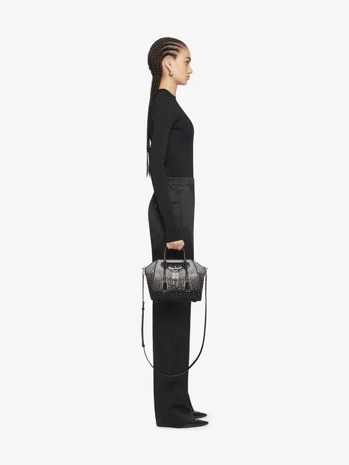 Givenchy Sweater In Punto Milano With Crystal Details Black Women Knitwear