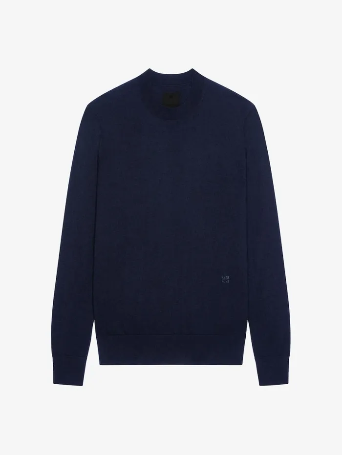 Givenchy Sweater In Wool And Cashmere Night Blue Men Knitwear