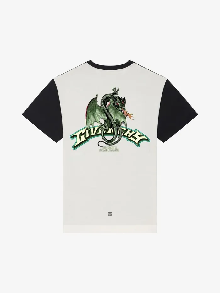 Givenchy Tshirt In Cotton With GIVENCHY Dragon Print Blackwhite Men TShirts Givenchy Tshirt In Cotton With GIVENCHY Dragon Print Blackwhite Men TShirts