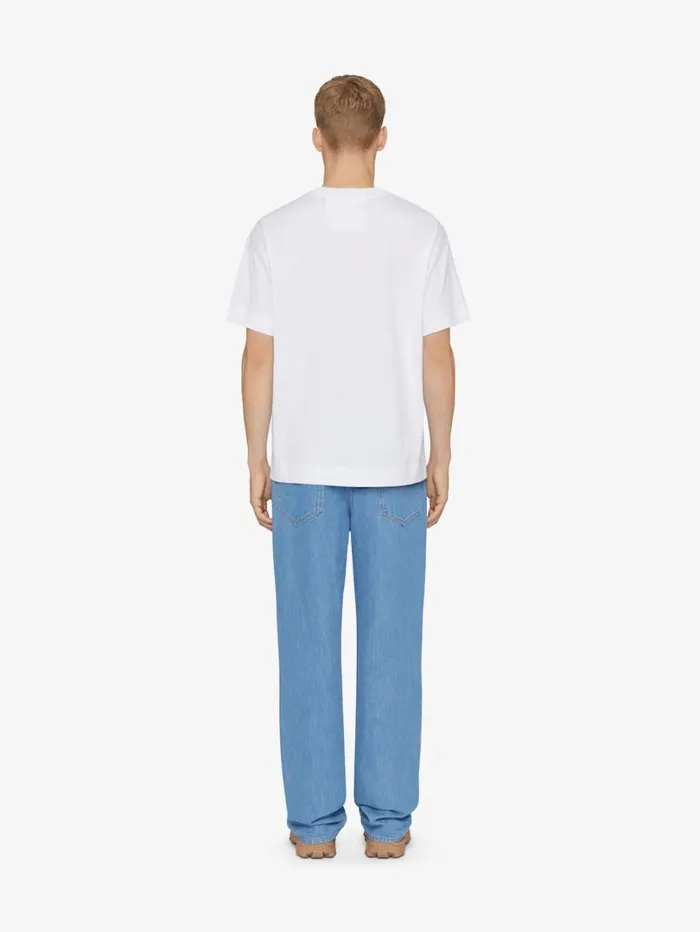Givenchy Tshirt In Mercerized Cotton With 4G Detail White Men TShirts