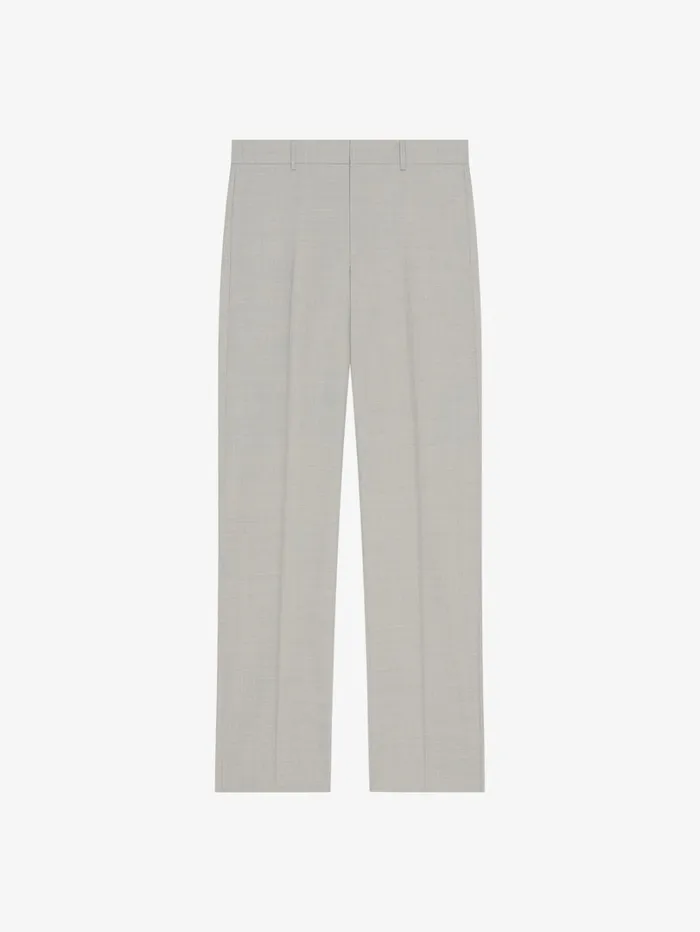 Givenchy Tailored Pants In Wool Cloud Grey Men Pants and Shorts