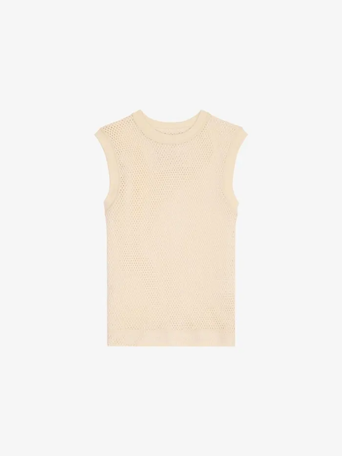 Givenchy Tank Top In Mesh Off White Men TShirts