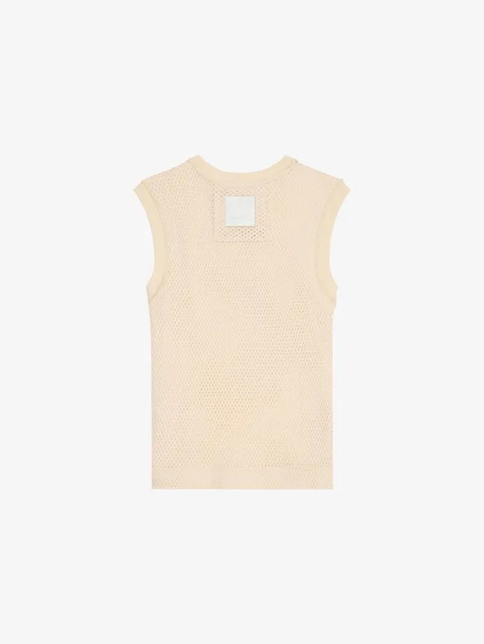 Givenchy Tank Top In Mesh Off White Men TShirts Givenchy Tank Top In Mesh Off White Men TShirts