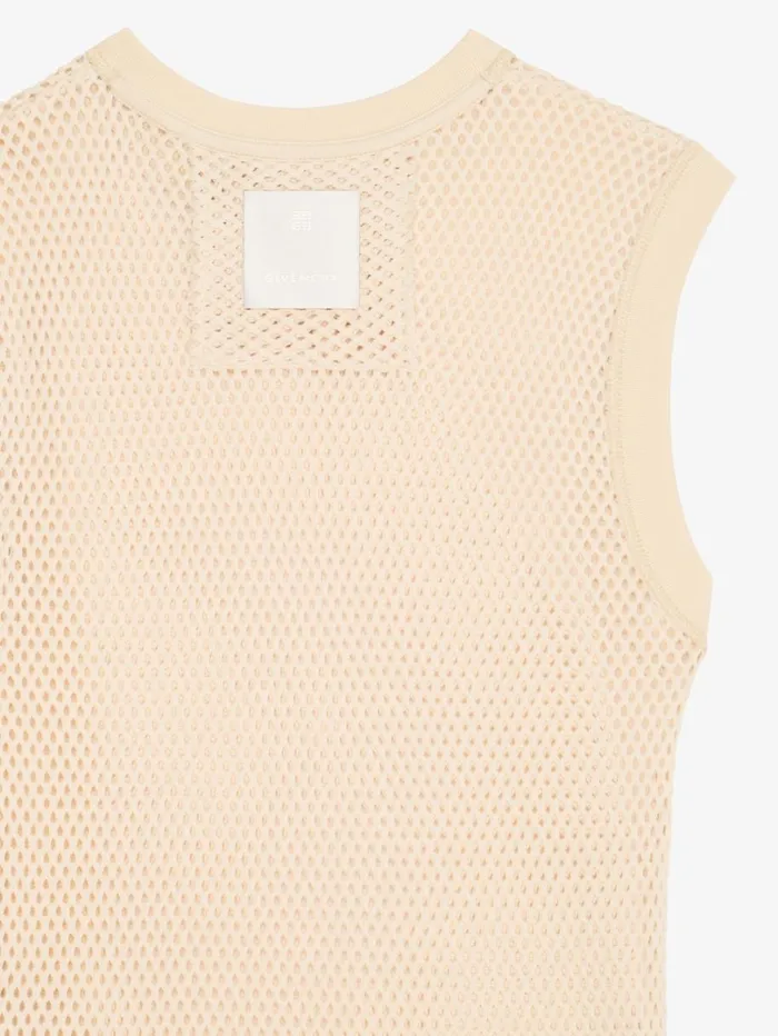 Givenchy Tank Top In Mesh Off White Men TShirts Givenchy Tank Top In Mesh Off White Men TShirts