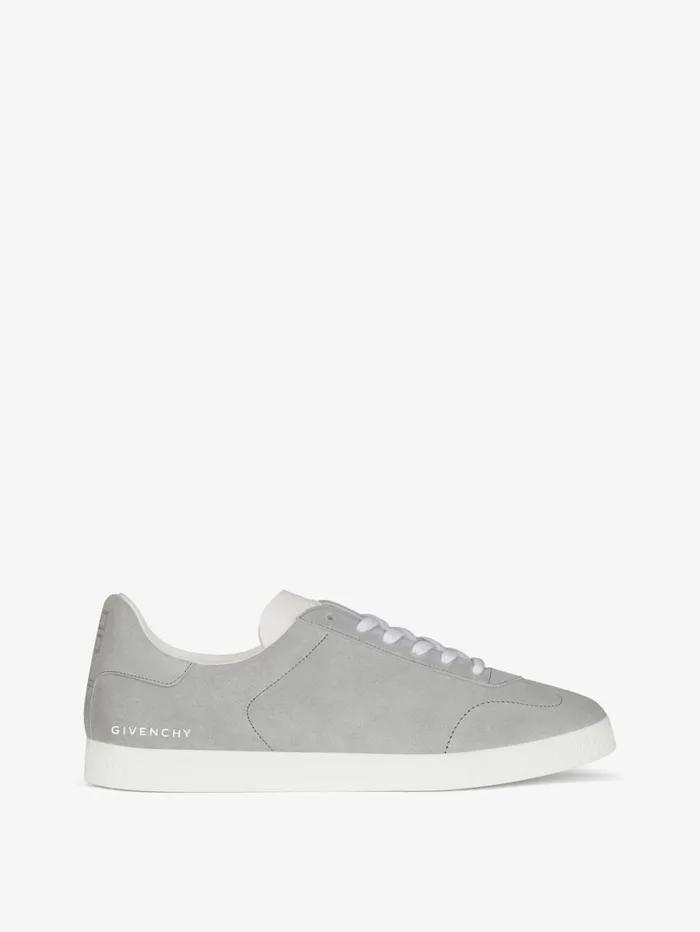 Givenchy Town Sneakers In Suede Light Grey Men Sneakers