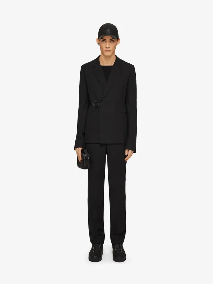 Givenchy ULock Slim Fit Jacket In Wool Black Men Coats and Jackets