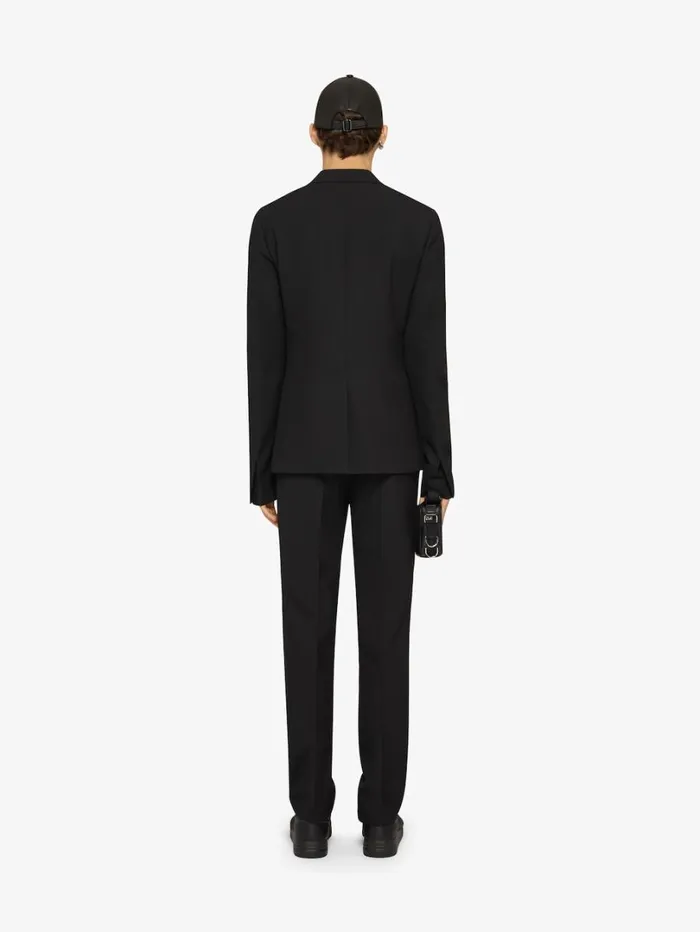 Givenchy ULock Slim Fit Jacket In Wool Black Men Coats and Jackets