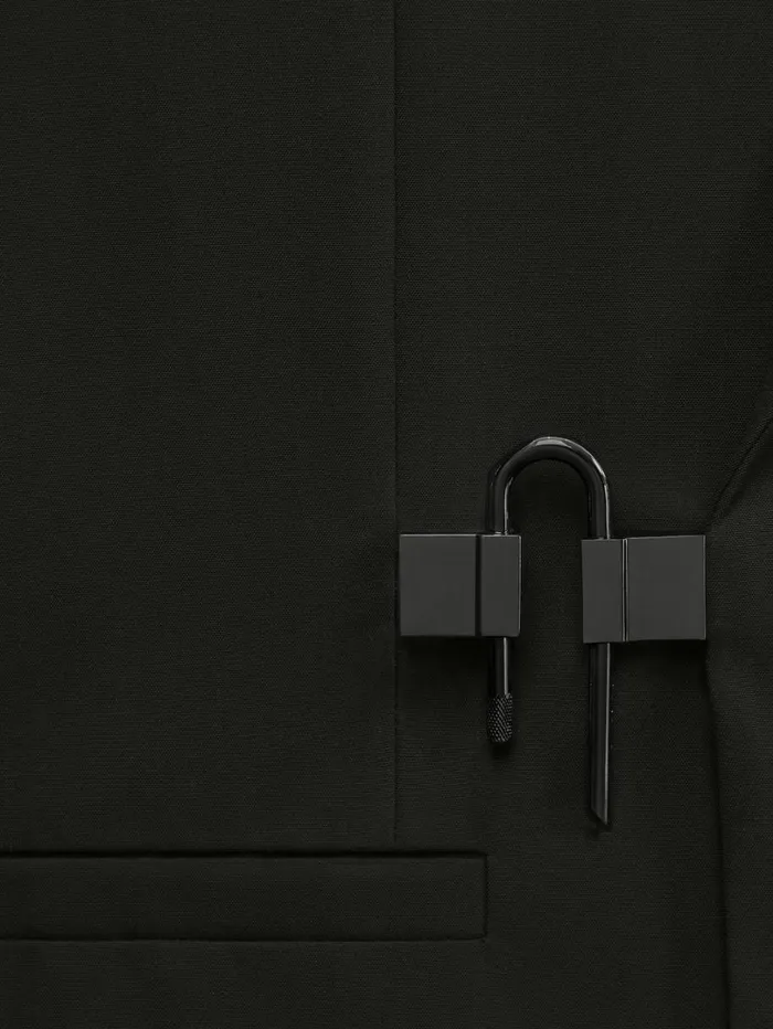 Givenchy ULock Slim Fit Jacket In Wool Black Men Coats and Jackets