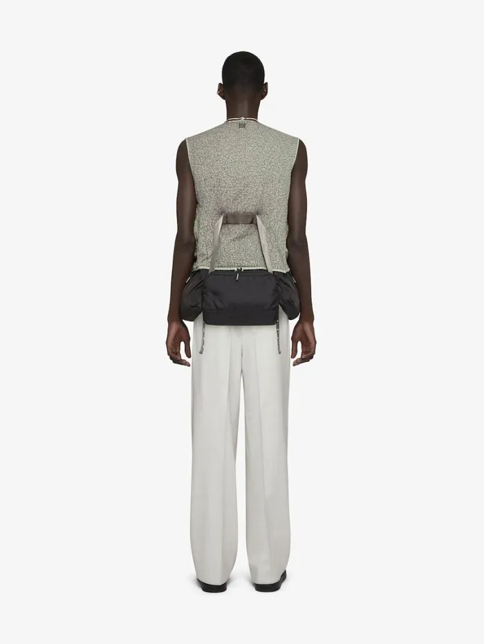 Givenchy Vest With Crackled Effect Medium Grey Men Outerwear and Blousons