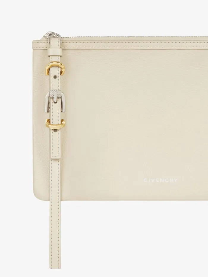 Givenchy Voyou Pouch In Leather Natural Beige Women Wallets and Card Holders Givenchy Voyou Pouch In Leather Natural Beige Women Wallets and Card Holders