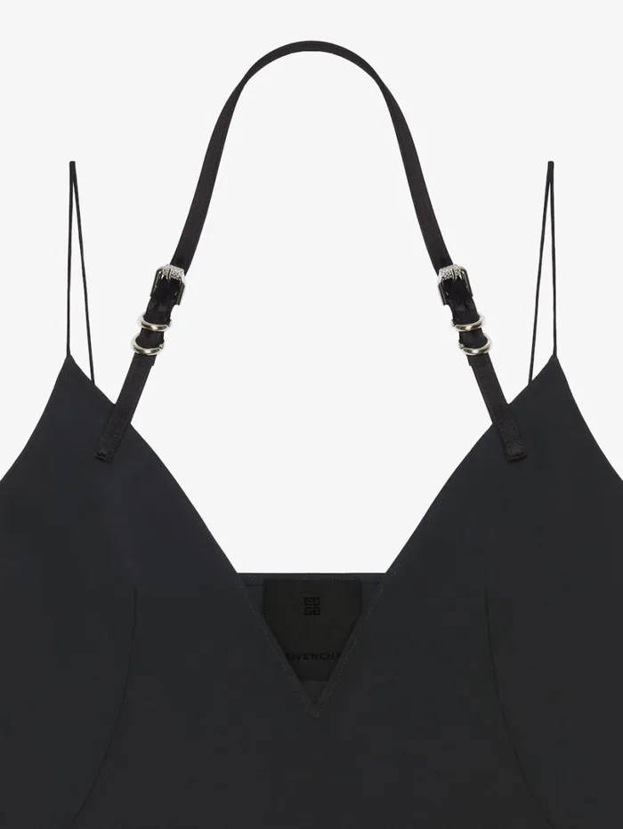 Givenchy Voyou Top In Cotton Taffetas Black Women Tops and Shirts