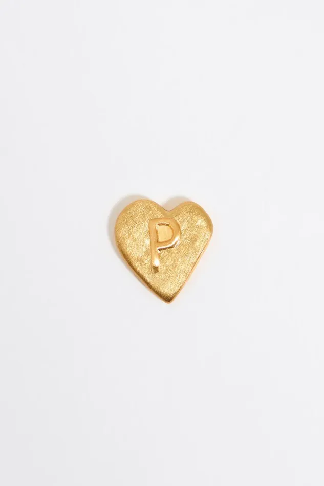 Gold Heart Letter P Earrings Gold Women Bimba Y Lola Alphabet Gold Heart Letter P Earrings Gold Women Bimba Y Lola Alphabet