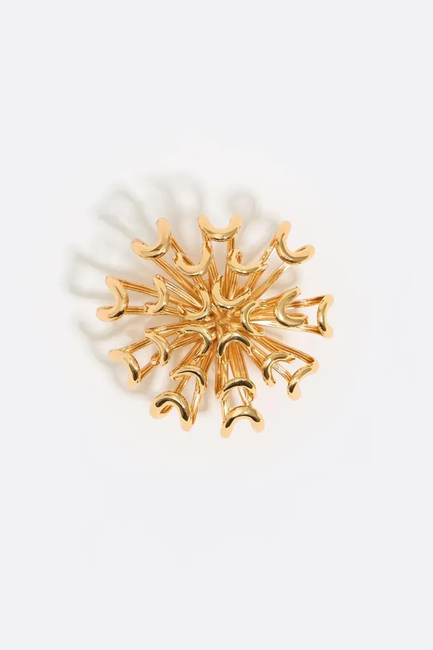 Gold Metal Chrysanthemum Charm Gold Women Bimba Y Lola Bag Charms