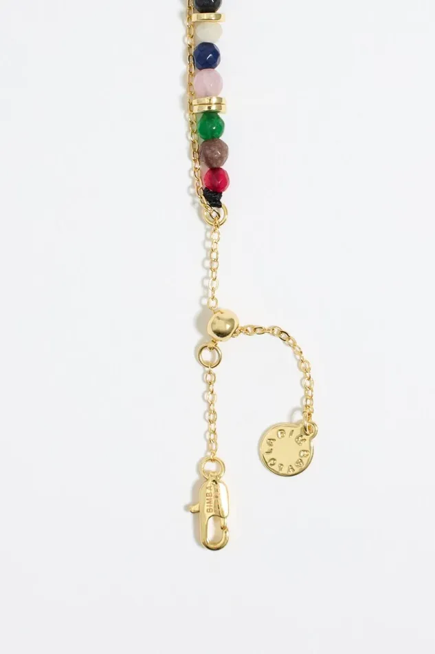 Golden Heart And Stones Necklace Blue Women Bimba Y Lola Jewelry Golden Heart And Stones Necklace Blue Women Bimba Y Lola Jewelry