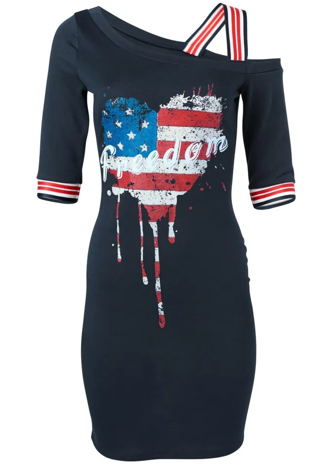 GRAPHIC LOUNGE DRESS Blue Multi Women VENUS Dresses