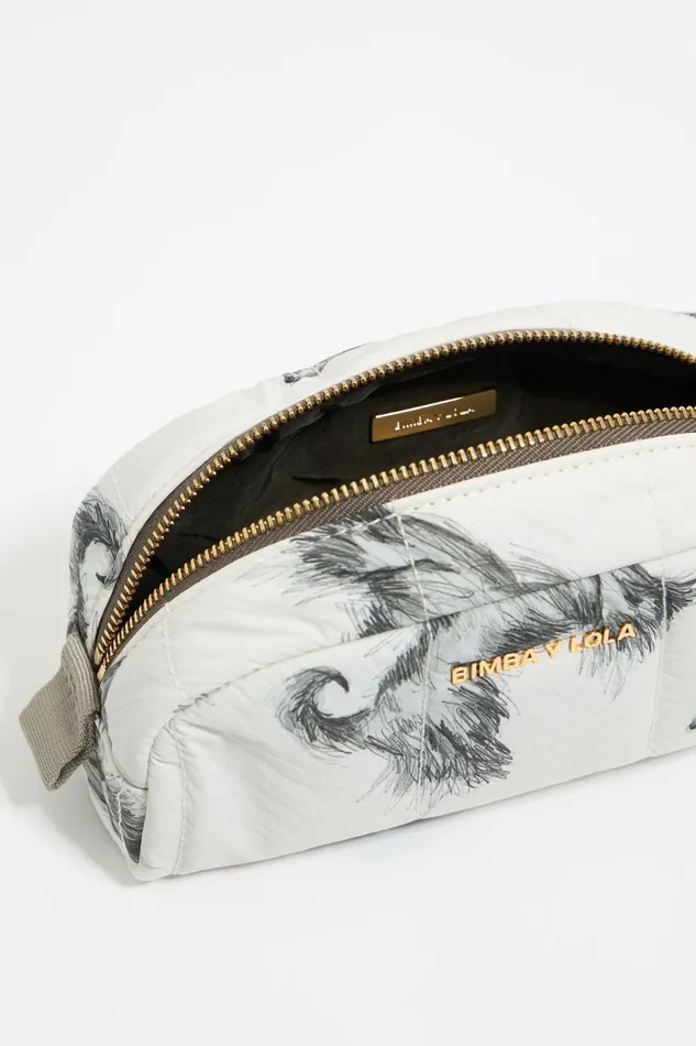 Gray Pencil Greyhound Print Nylon Makeup Case Galgo Lapiz Grey Women Bimba Y Lola Vanity Pouches Gray Pencil Greyhound Print Nylon Makeup Case Galgo Lapiz Grey Women Bimba Y Lola Vanity Pouches