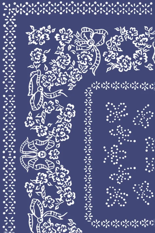 Hair Accessories Women LoveShackFancy Orvette Silk Paisley Bandana Moonlight Indigo