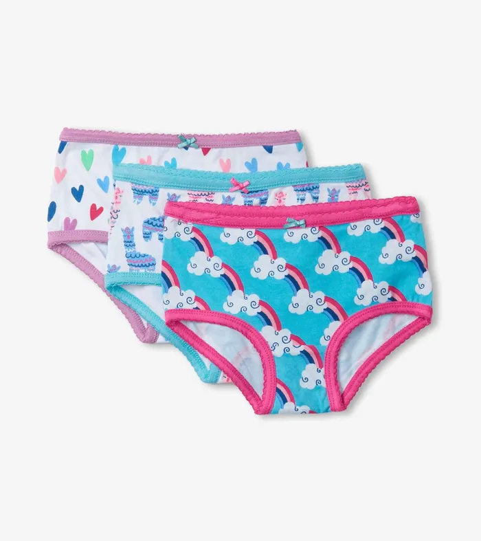 Happy Prints Girls Hipster Underwear 3 Pack Hatley