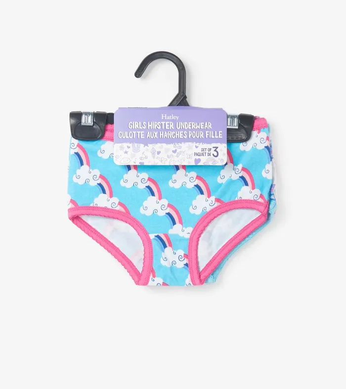 Happy Prints Girls Hipster Underwear 3 Pack Hatley