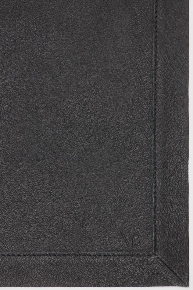 Hats and Scarves Women Victoria Beckham Leather Scarf In Black