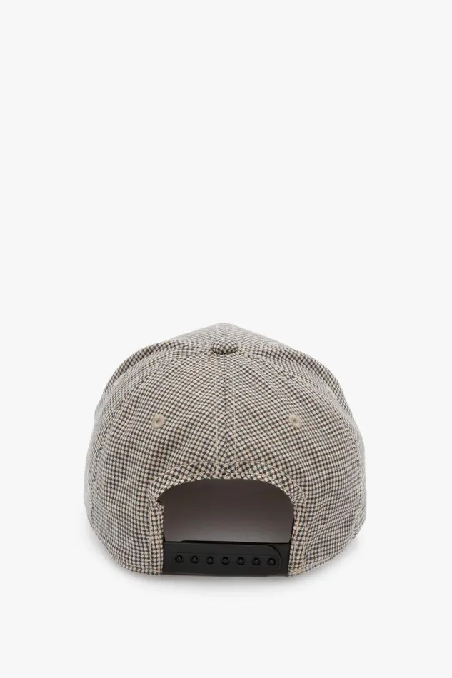 Hats and Scarves Women Victoria Beckham Logo Cap In Dogtooth Check