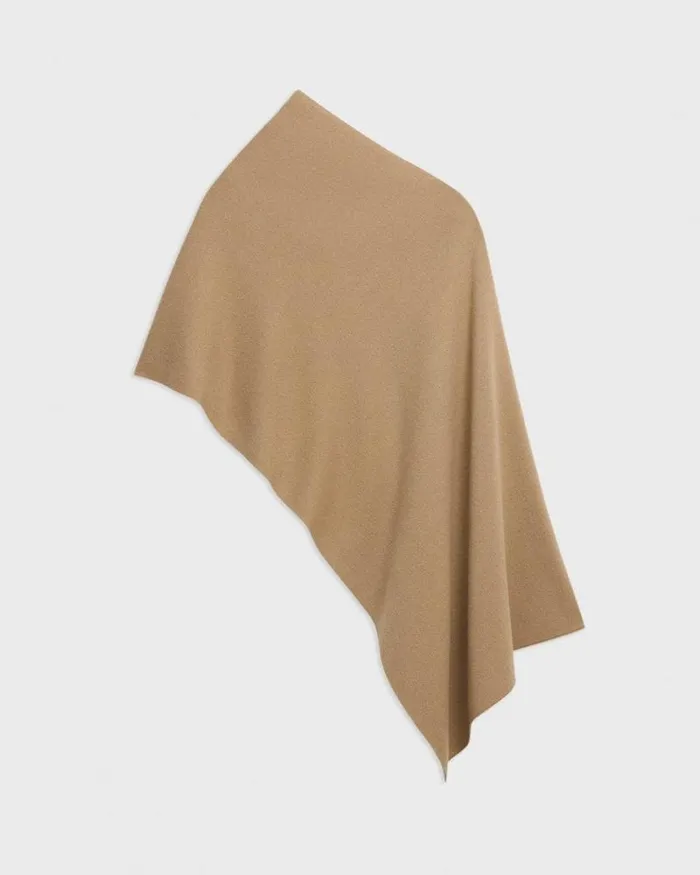 Hats Gloves Scarves Women Theory Draped Poncho In Felted WoolCashmere New Camel Hats Gloves Scarves Women Theory Draped Poncho In Felted WoolCashmere New Camel
