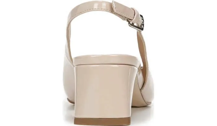 Heels Women Franco Sarto Franco Racer Slingback Pump Nude Patent Faux Leather
