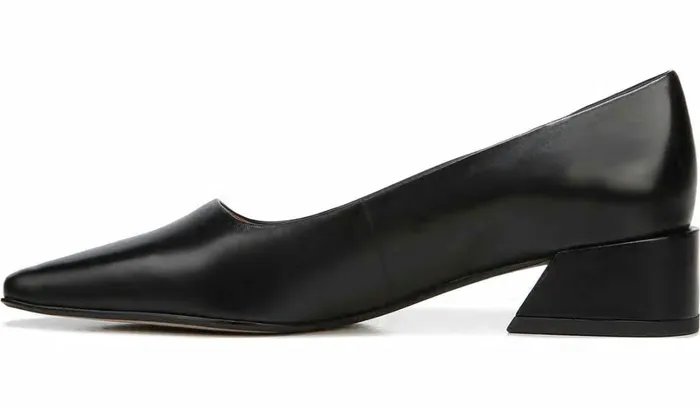 Heels Women Franco Sarto Sarto Modena Block Heel Pump Black Leather