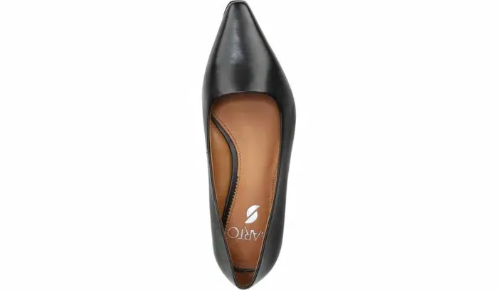 Heels Women Franco Sarto Sarto Modena Block Heel Pump Black Leather