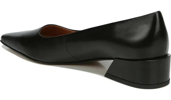 Heels Women Franco Sarto Sarto Modena Block Heel Pump Black Leather