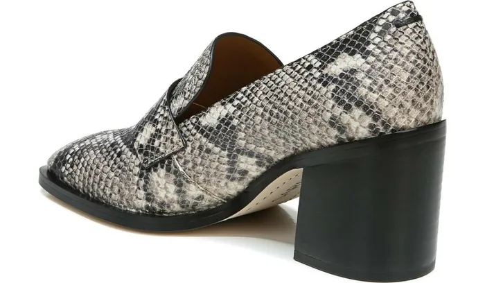 Heels Women Franco Sarto Sarto Renato Block Heel Pump Roccia Snake Print Leather