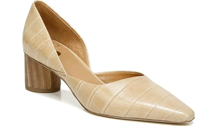 Heels Women Franco Sarto Sarto Rita Pump Sand Crocco Leather