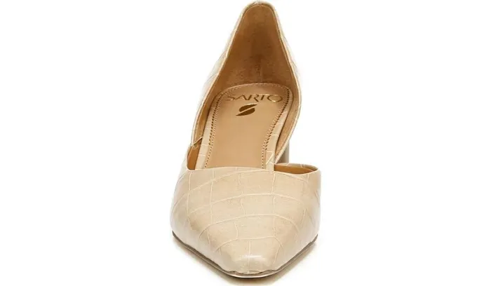 Heels Women Franco Sarto Sarto Rita Pump Sand Crocco Leather