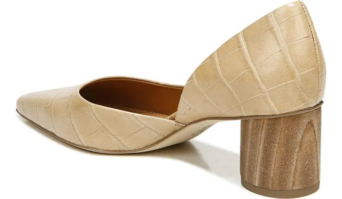 Heels Women Franco Sarto Sarto Rita Pump Sand Crocco Leather