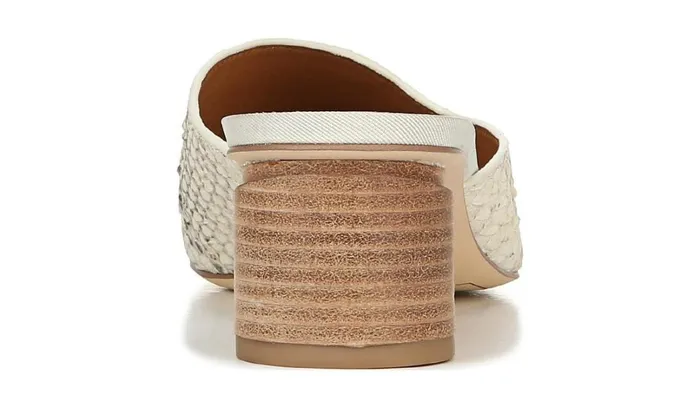 Heels Women Franco Sarto Sarto Visa 2 Mule Natural Snake Print Leather