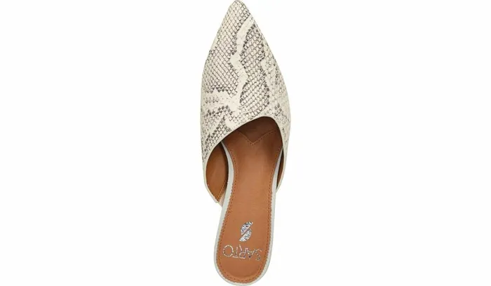 Heels Women Franco Sarto Sarto Visa 2 Mule Natural Snake Print Leather