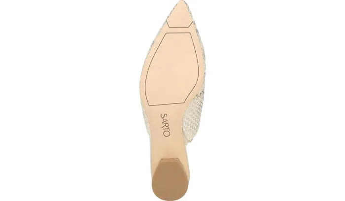 Heels Women Franco Sarto Sarto Visa 2 Mule Natural Snake Print Leather